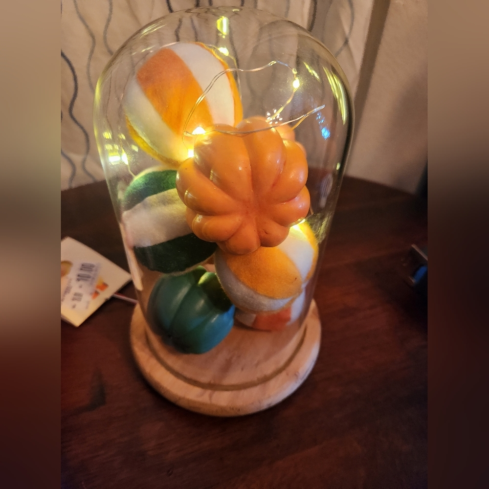 H for happy Pumpkin Cloche